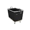 Steele Canvas Basket 8 BU Permanent Truck Black Vinyl w/Grey Vinyl - 3in Casters 928VBLKVGRYW3 - alternate 1